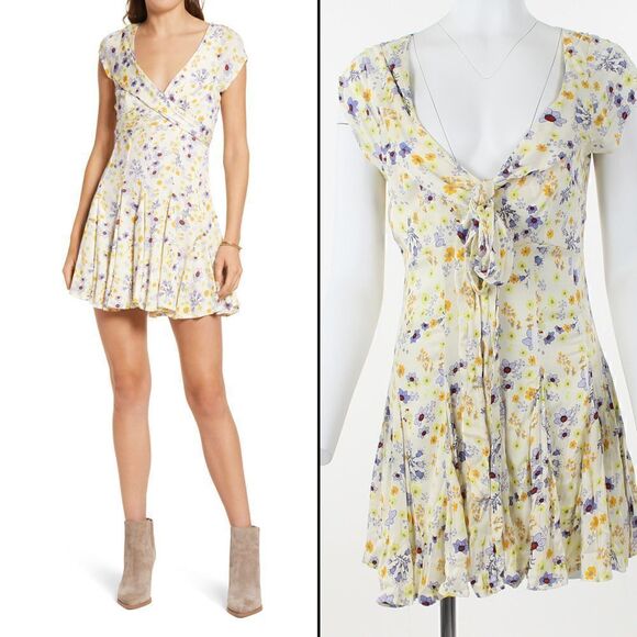 Free People Womens It Takes Two Wrap Dress - Picture 1 of 5